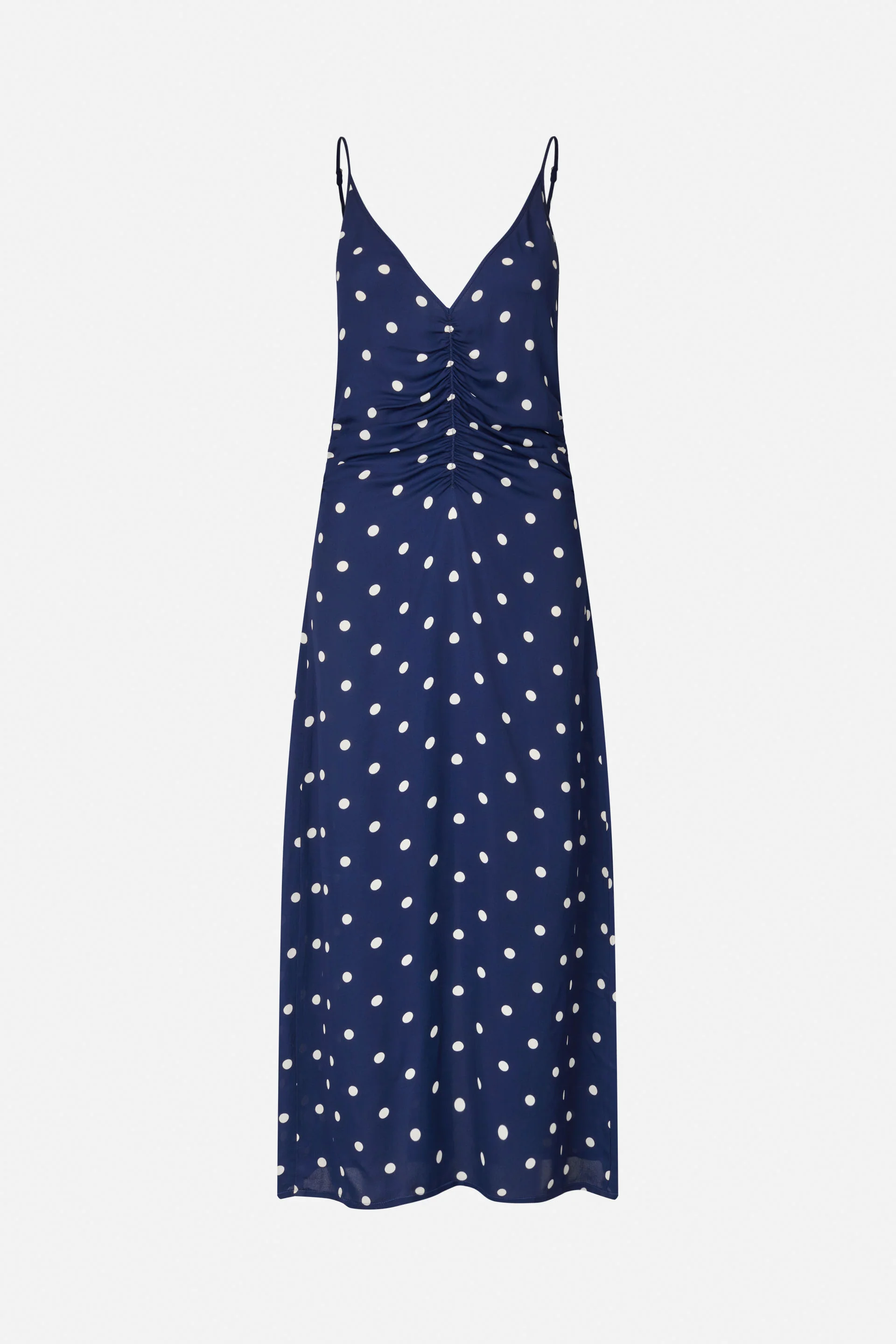 ATALIA DRESS | Navy Creme Dot - Image 3
