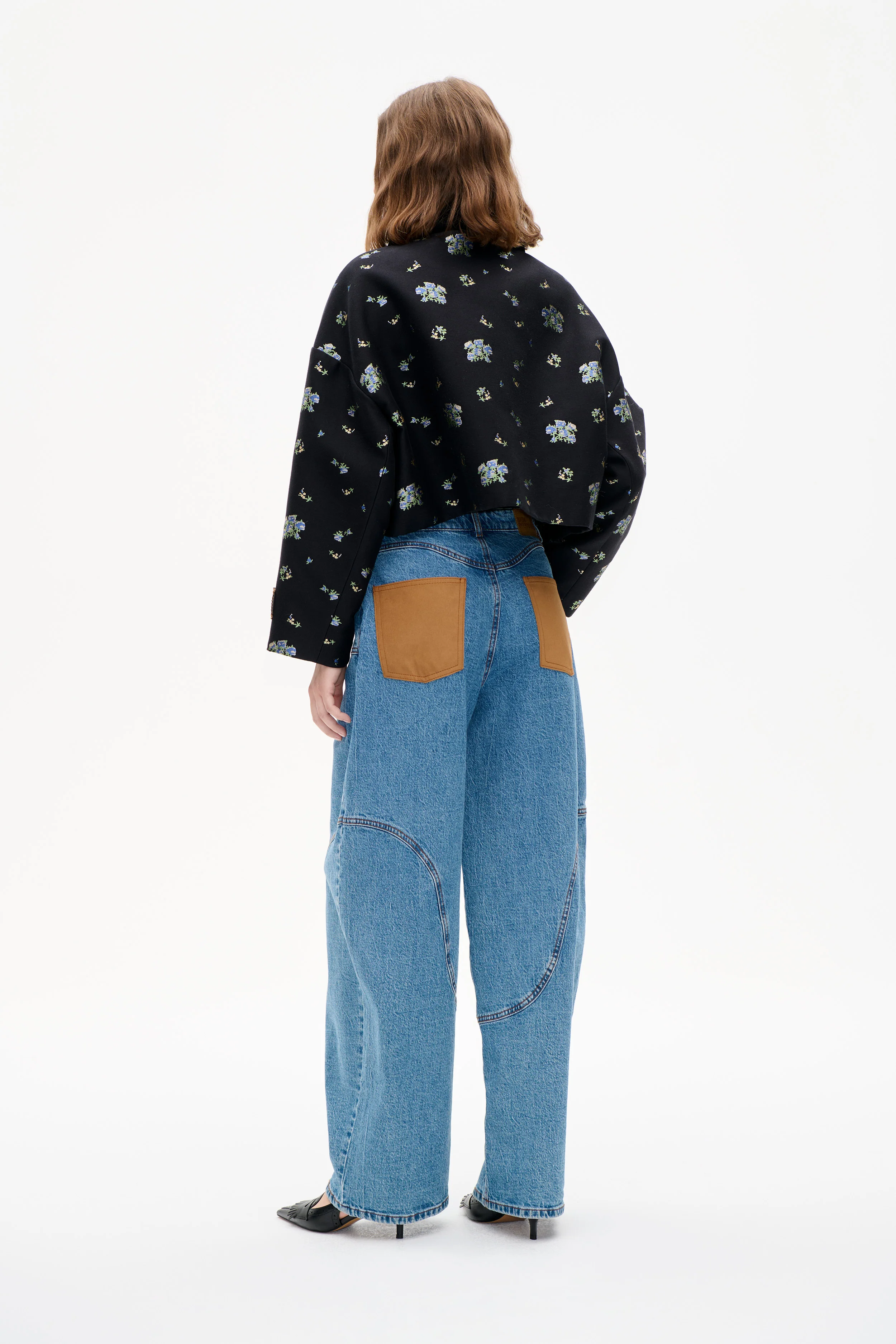 BEBETH JACKET | Black Small Flower - Image 3