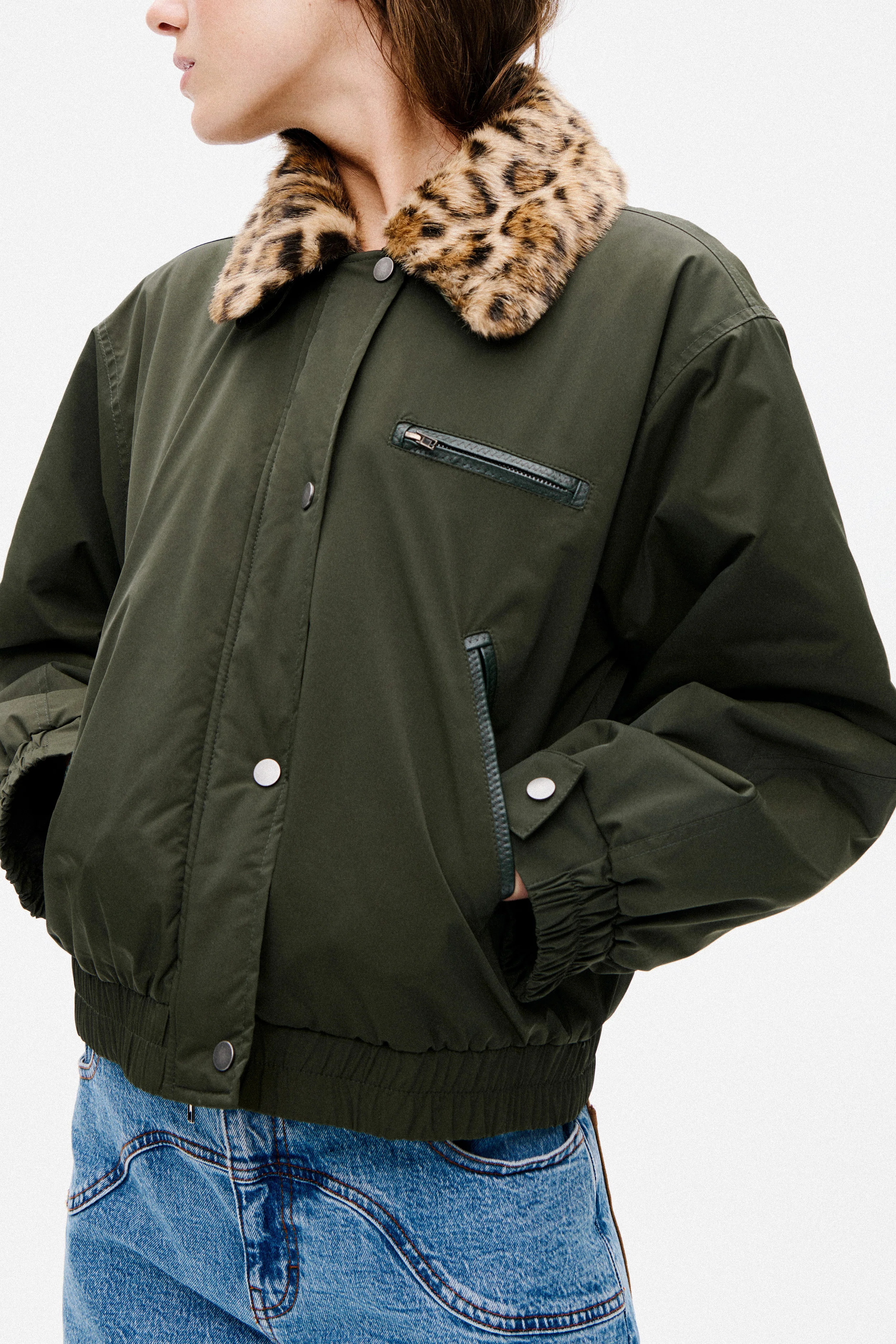 BRONTE JACKET | Rosin Green Leopard - Image 4