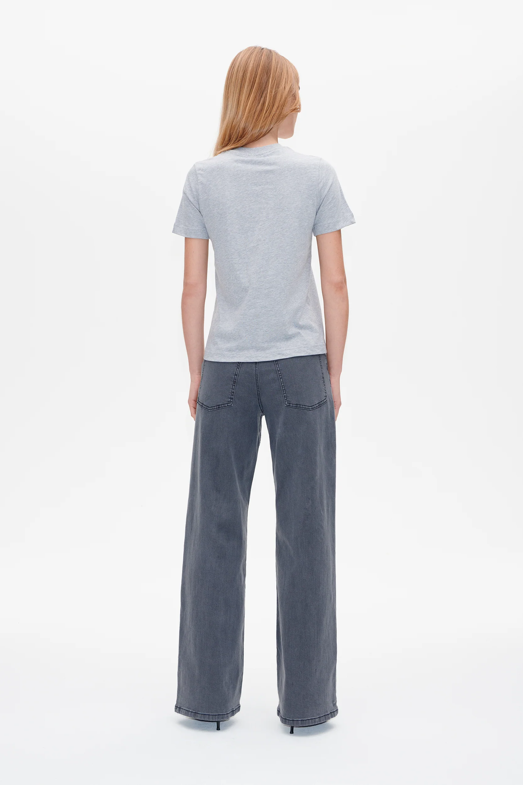 JALONA T-SHIRT | Grey Melange - Image 3