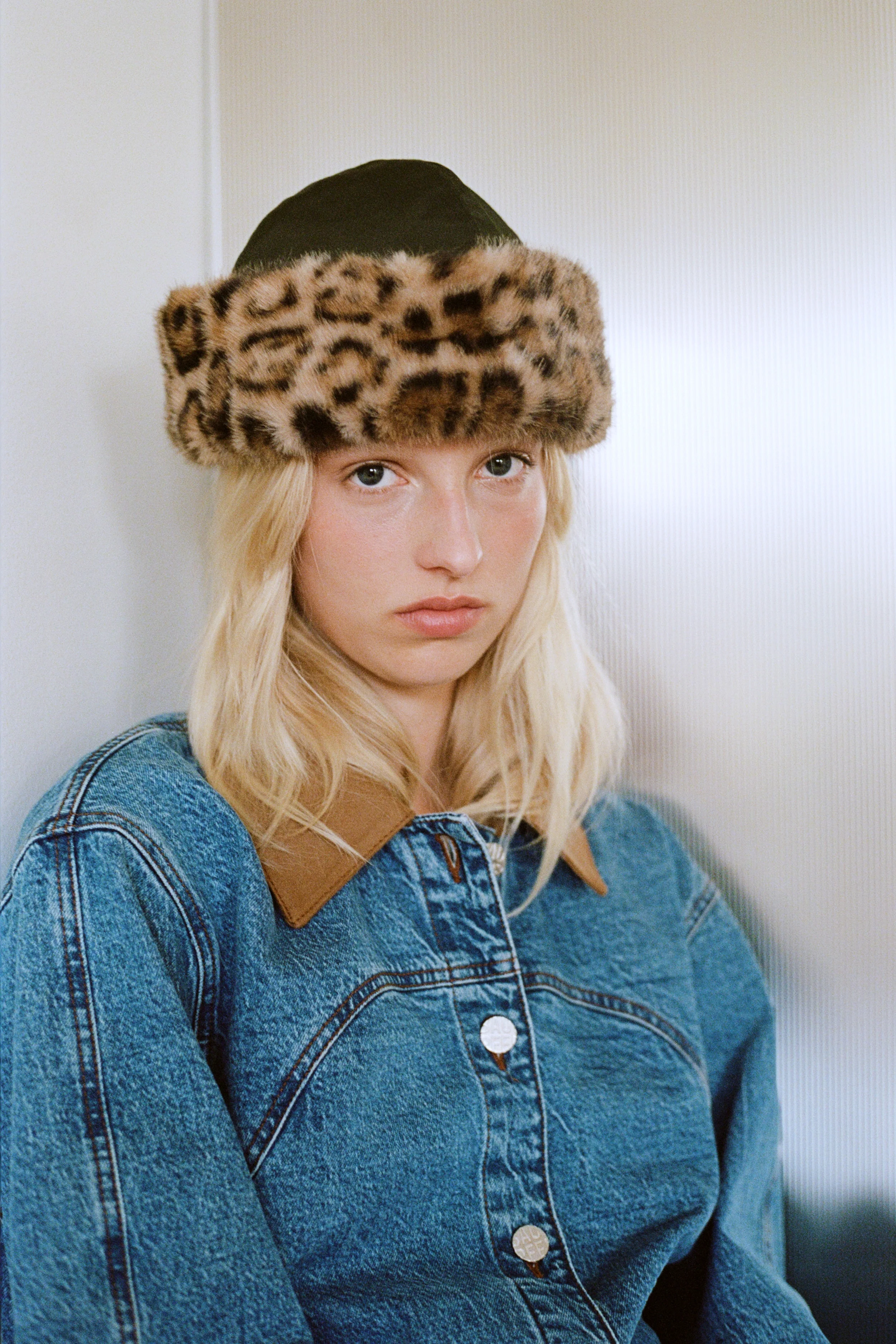 LOUISE HAT | Rosin Green Leopard - Image 3