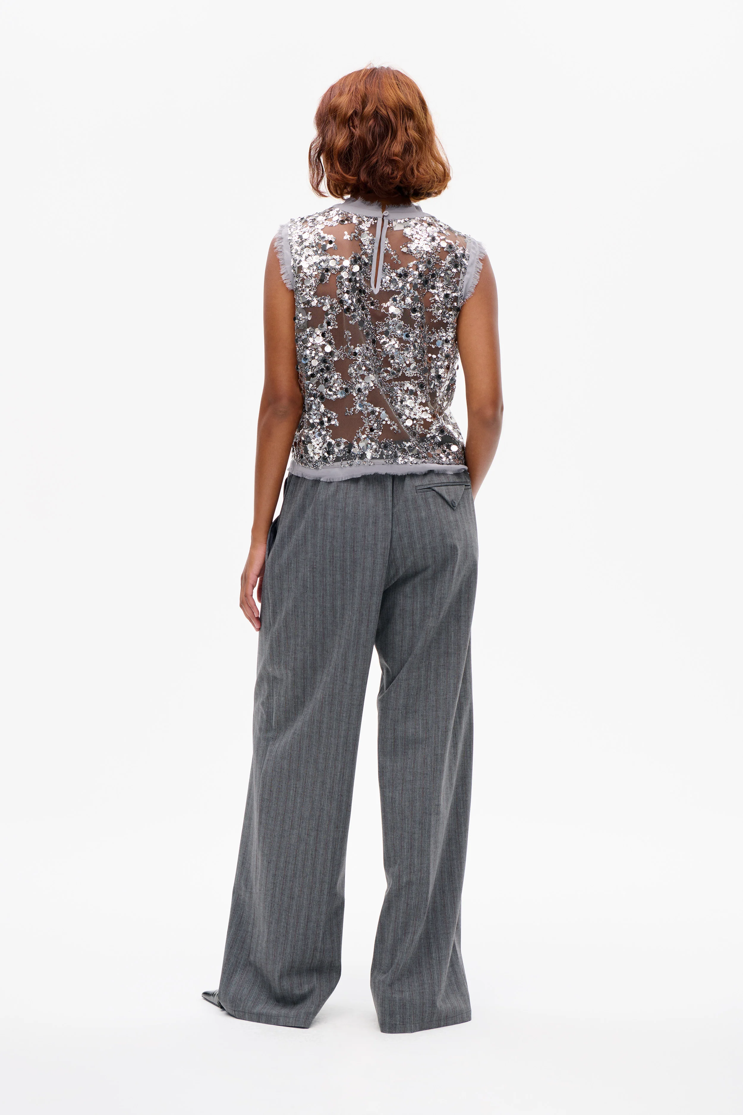 MANIRA BLOUSE | Grey Sequins - Image 3
