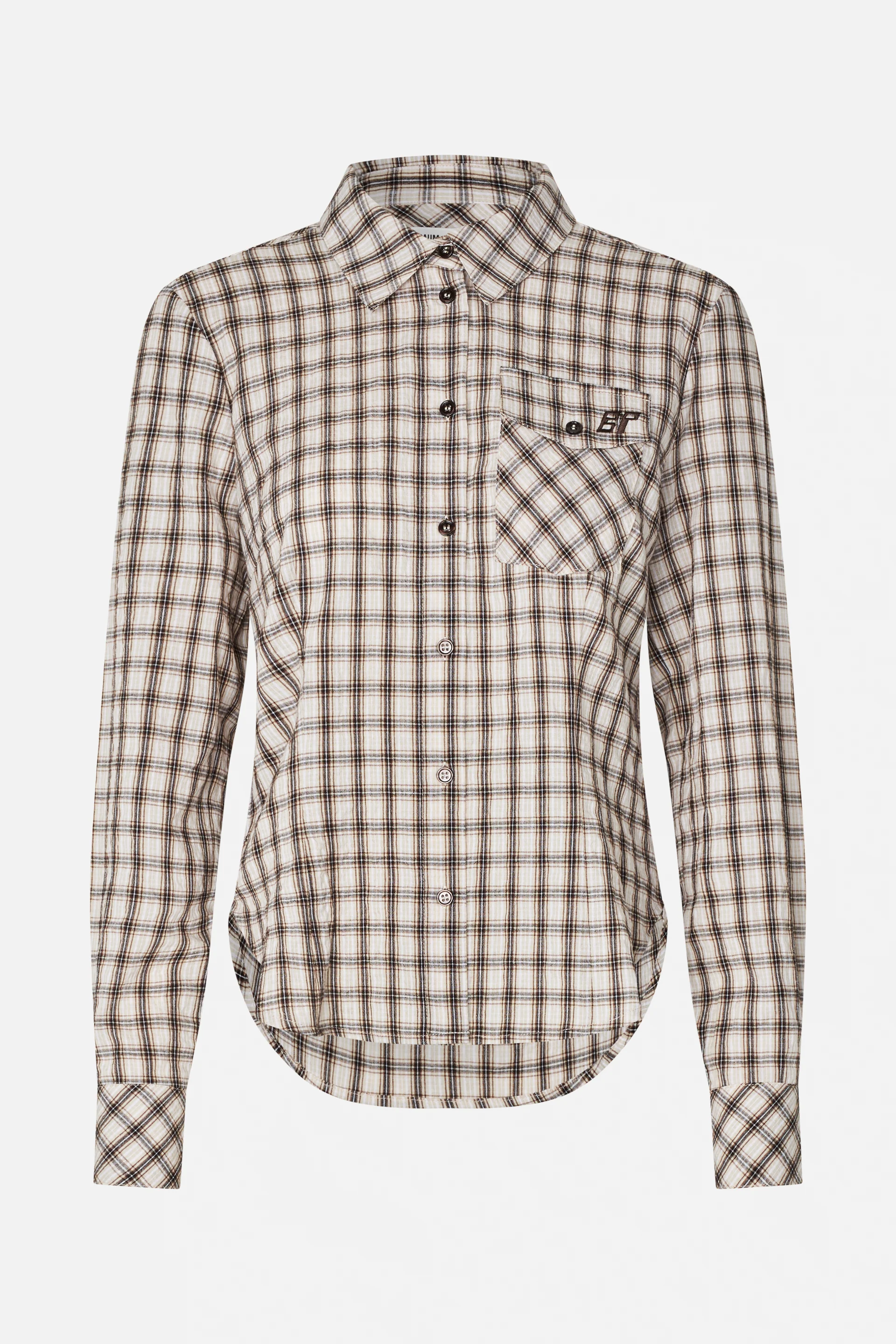 MENA SHIRT | Creme Mini Check - Image 5