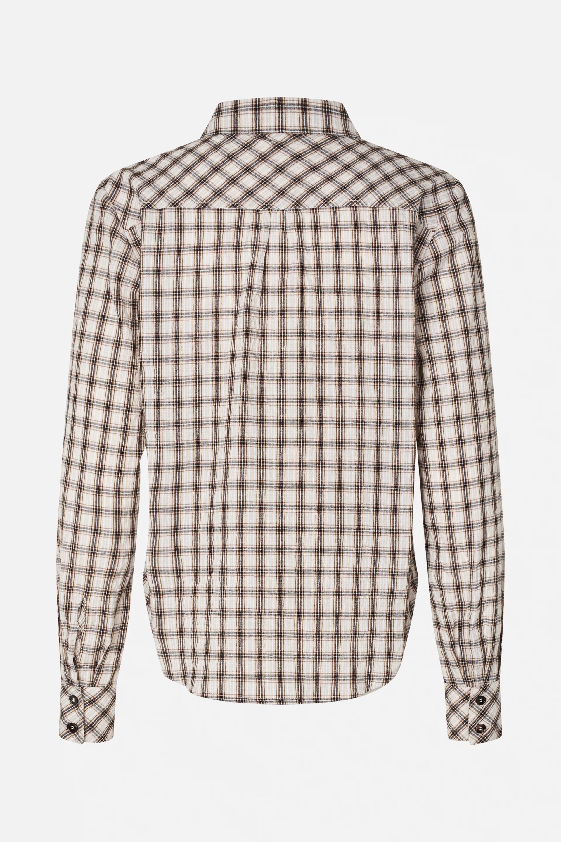 MENA SHIRT | Creme Mini Check - Image 6