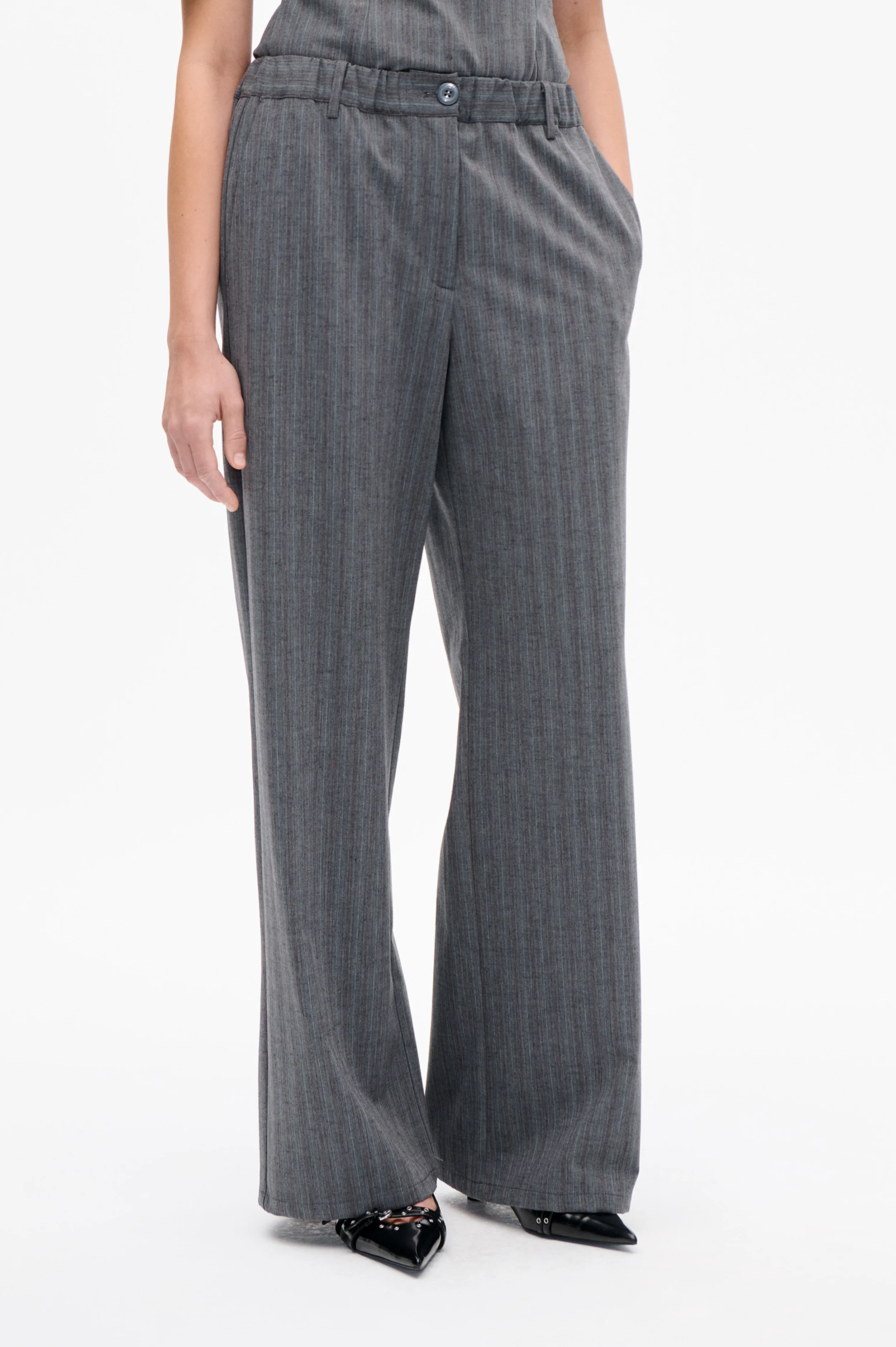 NOOR TROUSERS | Grey Stripes - Image 3