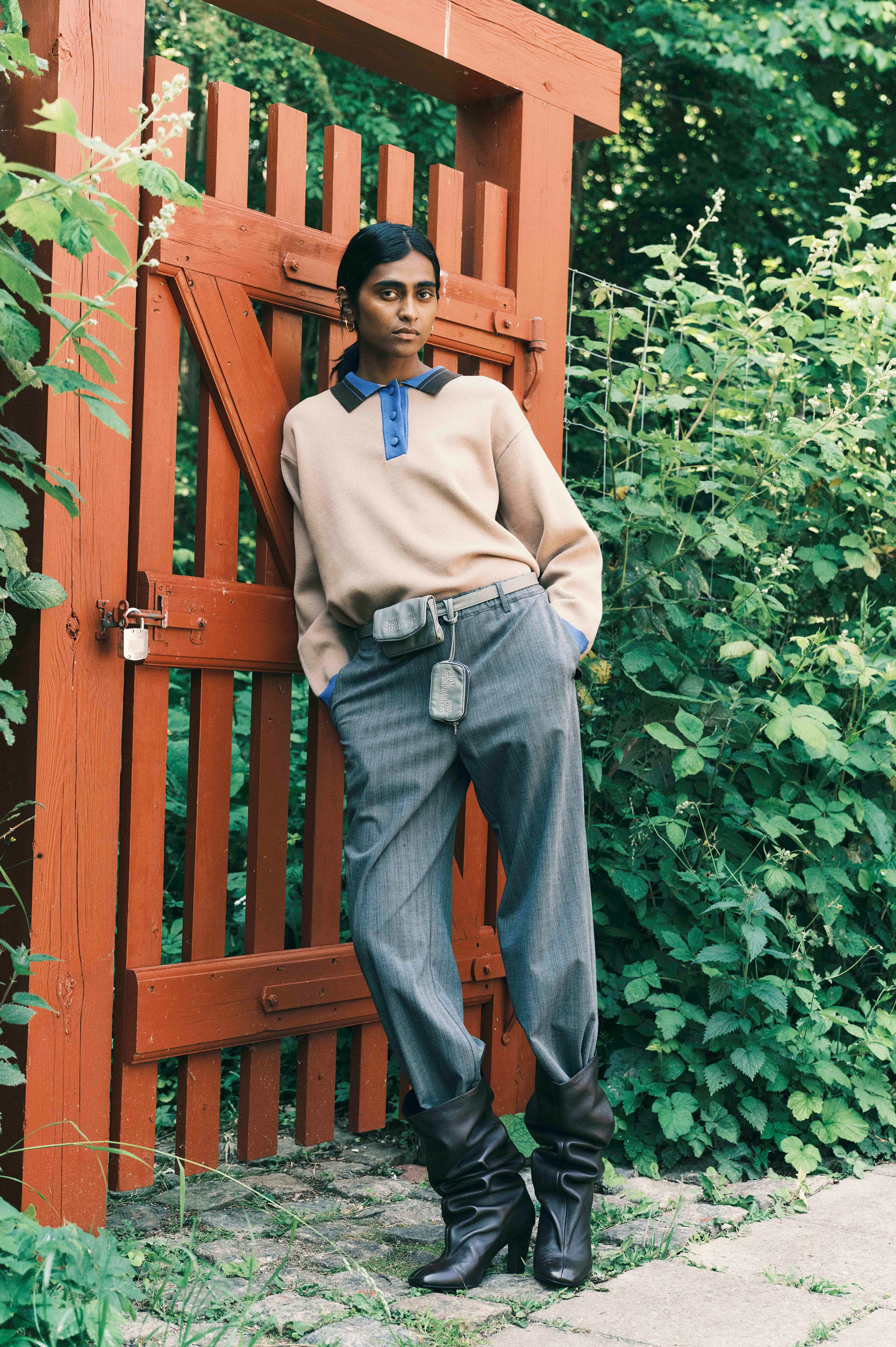 NOOR TROUSERS | Grey Stripes - Image 4