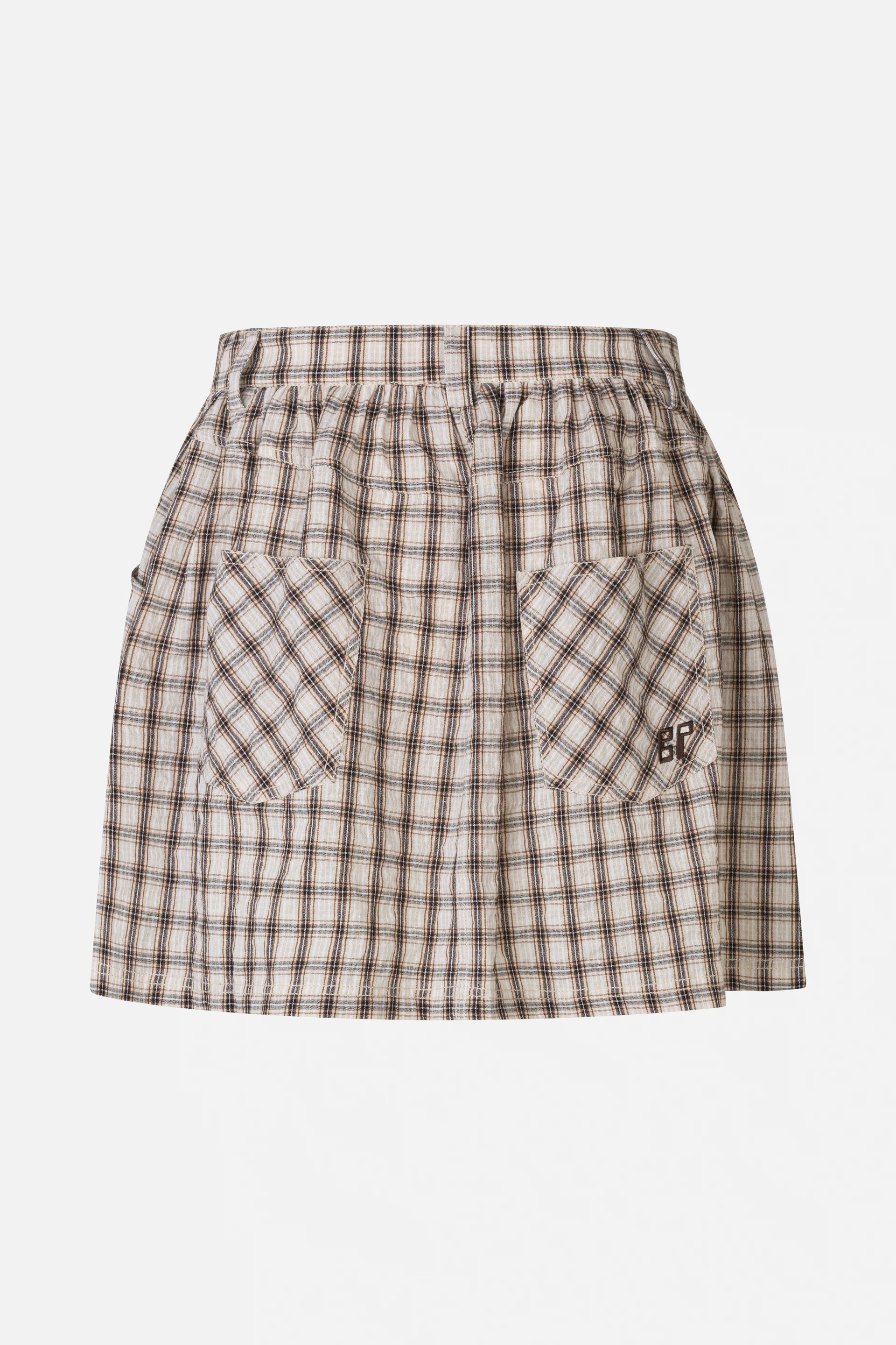SHEALA SKIRT | Creme Mini Check - Image 5